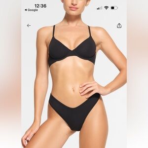 NWT SKIMS Cotton Jersey T Shirt Bra in Soot Size 32B (Soot bra only)